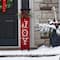 Glitzhome® 40" Lighted Wooden Sleigh JOY Porch Sign with Timer
